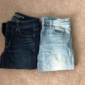 Two pairs of American Eagle Jeans